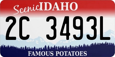 ID license plate 2C3493L
