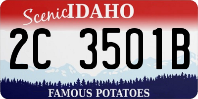 ID license plate 2C3501B