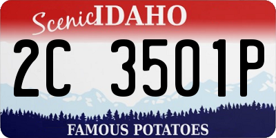 ID license plate 2C3501P