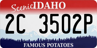 ID license plate 2C3502P