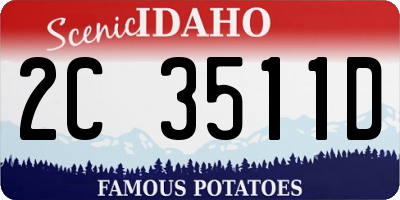 ID license plate 2C3511D