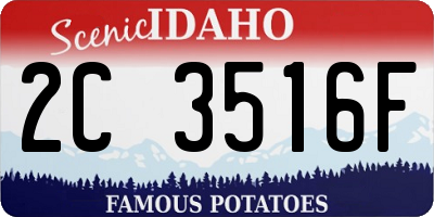 ID license plate 2C3516F