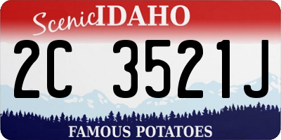 ID license plate 2C3521J