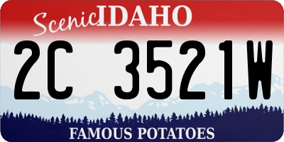 ID license plate 2C3521W