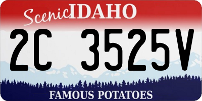 ID license plate 2C3525V