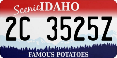 ID license plate 2C3525Z