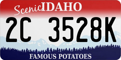 ID license plate 2C3528K