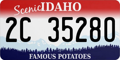 ID license plate 2C3528O