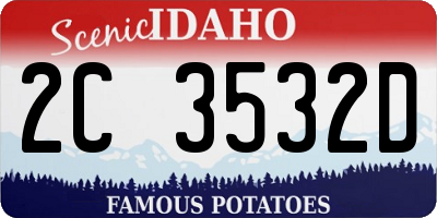 ID license plate 2C3532D