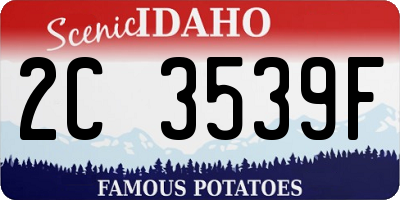 ID license plate 2C3539F