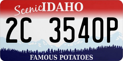 ID license plate 2C3540P