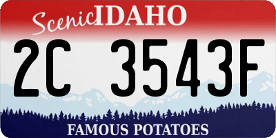 ID license plate 2C3543F