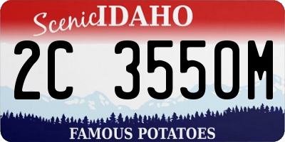 ID license plate 2C3550M