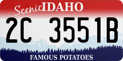 ID license plate 2C3551B