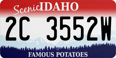 ID license plate 2C3552W