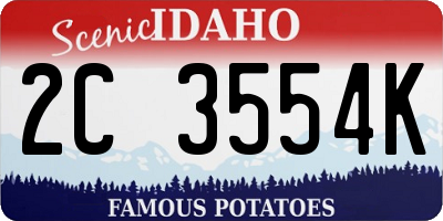 ID license plate 2C3554K