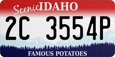ID license plate 2C3554P