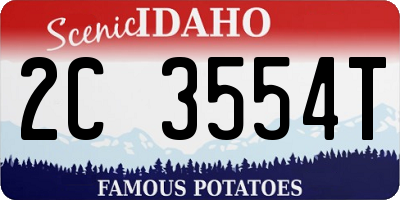 ID license plate 2C3554T