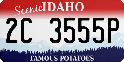 ID license plate 2C3555P