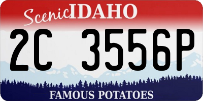 ID license plate 2C3556P