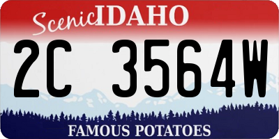 ID license plate 2C3564W