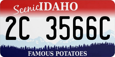ID license plate 2C3566C