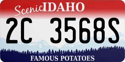 ID license plate 2C3568S