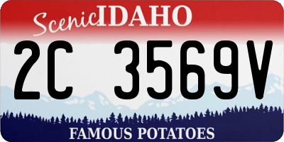 ID license plate 2C3569V