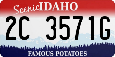 ID license plate 2C3571G