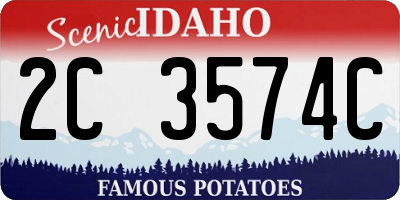 ID license plate 2C3574C