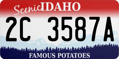 ID license plate 2C3587A