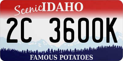 ID license plate 2C3600K