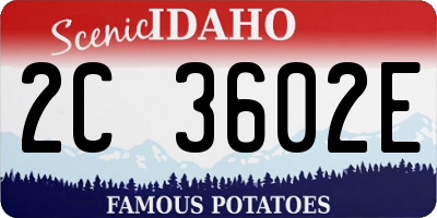 ID license plate 2C3602E
