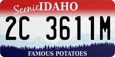 ID license plate 2C3611M