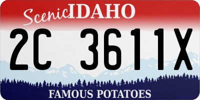 ID license plate 2C3611X