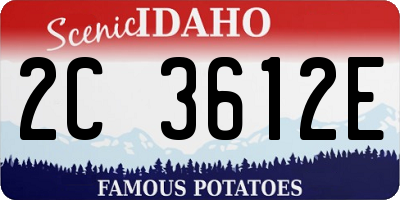 ID license plate 2C3612E