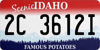 ID license plate 2C3612I