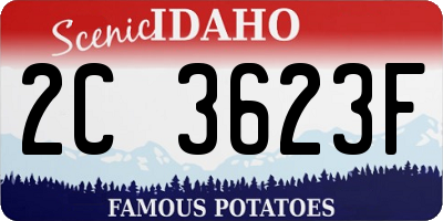 ID license plate 2C3623F