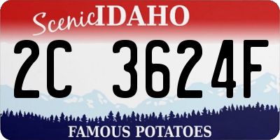 ID license plate 2C3624F