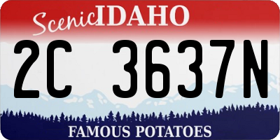 ID license plate 2C3637N