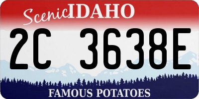 ID license plate 2C3638E