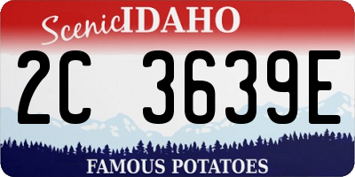 ID license plate 2C3639E