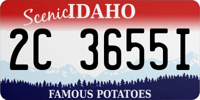 ID license plate 2C3655I