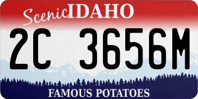 ID license plate 2C3656M