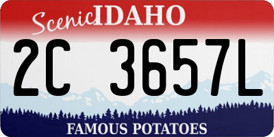 ID license plate 2C3657L