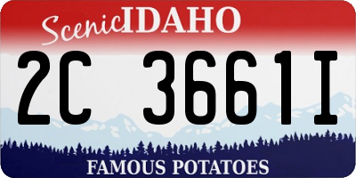 ID license plate 2C3661I
