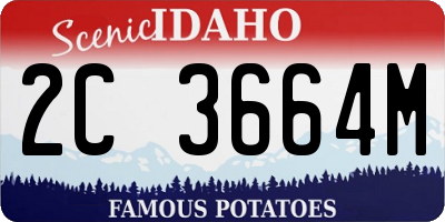 ID license plate 2C3664M