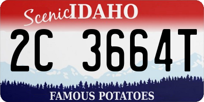 ID license plate 2C3664T