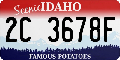 ID license plate 2C3678F