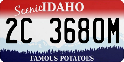 ID license plate 2C3680M